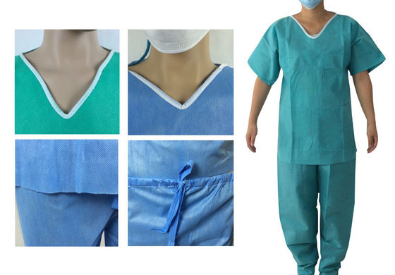 Костюмы жидкого репеллента OEM устранимые защитные, Breathable Scrub костюм для докторов