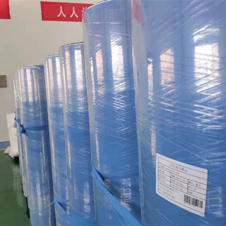Рулоны ткани изготовителя SMS SMMS Китая голубые не сплетенные для медицинских устранимых продуктов производящ 7