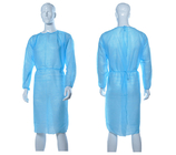Waterproof Disposable Isolation Gown Waist 2 Ties 16-45gsm Knitted Cuff