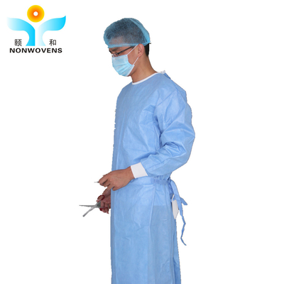 40gsm Disposable Medical Surgical Gown  Long Sleeve  7-15 Days Production Time