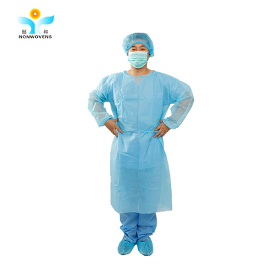 120 x 140cm Soft Breathable Isolation Gown Sewn by Ultrasonic Welding