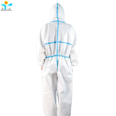 Non Woven Disposable Medical Protective Coverall 65gsm Clothing Waterproof For Hospital